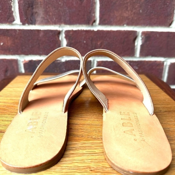 ABLE Joselyn Metallic Double Strap Sandals - Picture 4 of 5